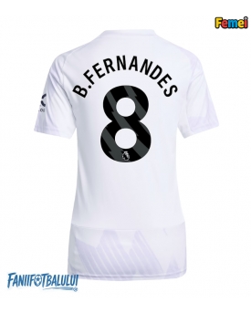 Manchester United Bruno Fernandes #8 Tricou Fotbal Replică 2025-26 Femei Deplasare